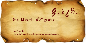 Gotthart Ágnes névjegykártya