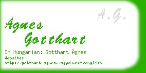 agnes gotthart business card