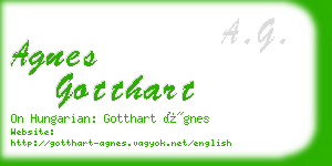 agnes gotthart business card